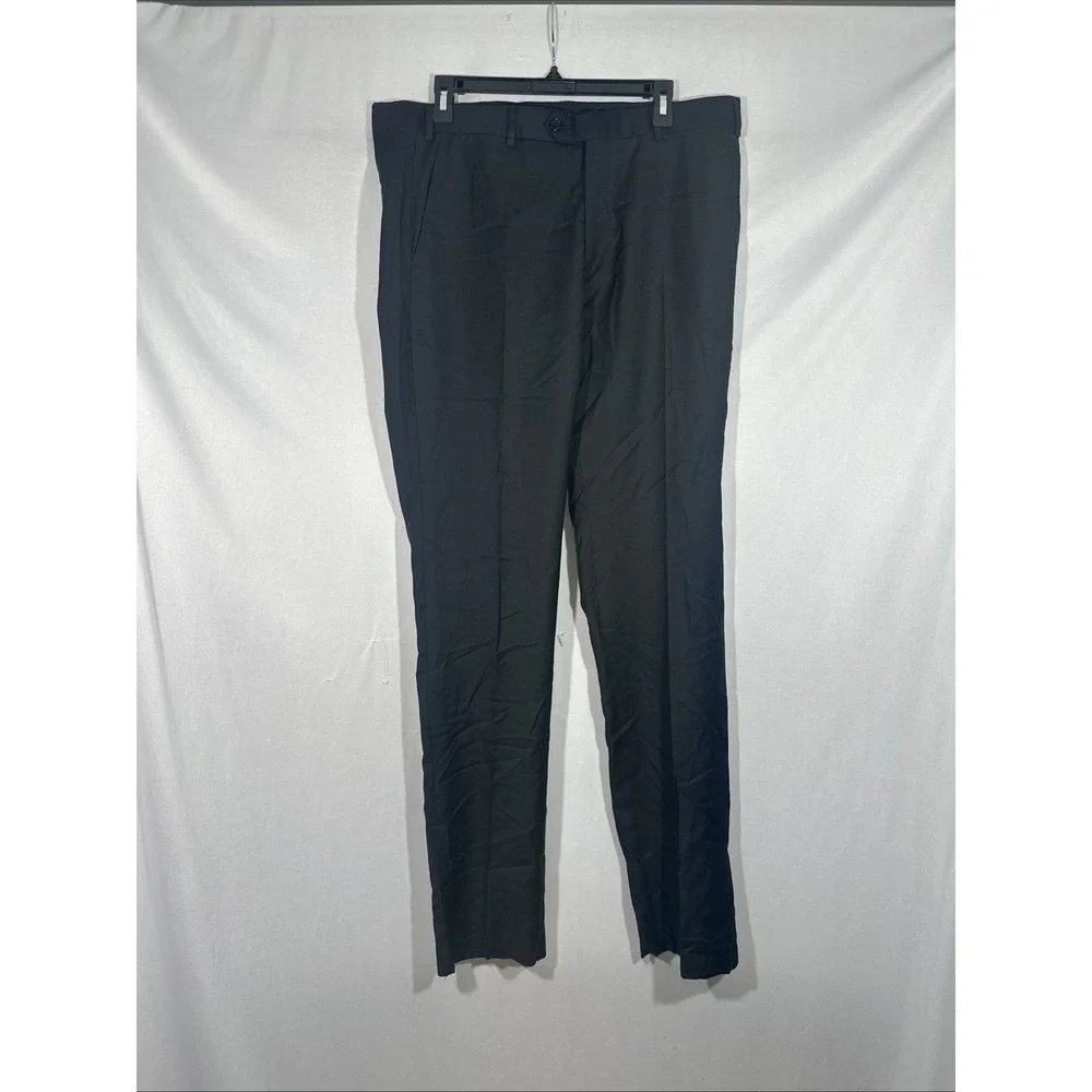 NEW $475 Emporio Armani‎ [ 52 US ] Wool Trouser Pants Black U1901